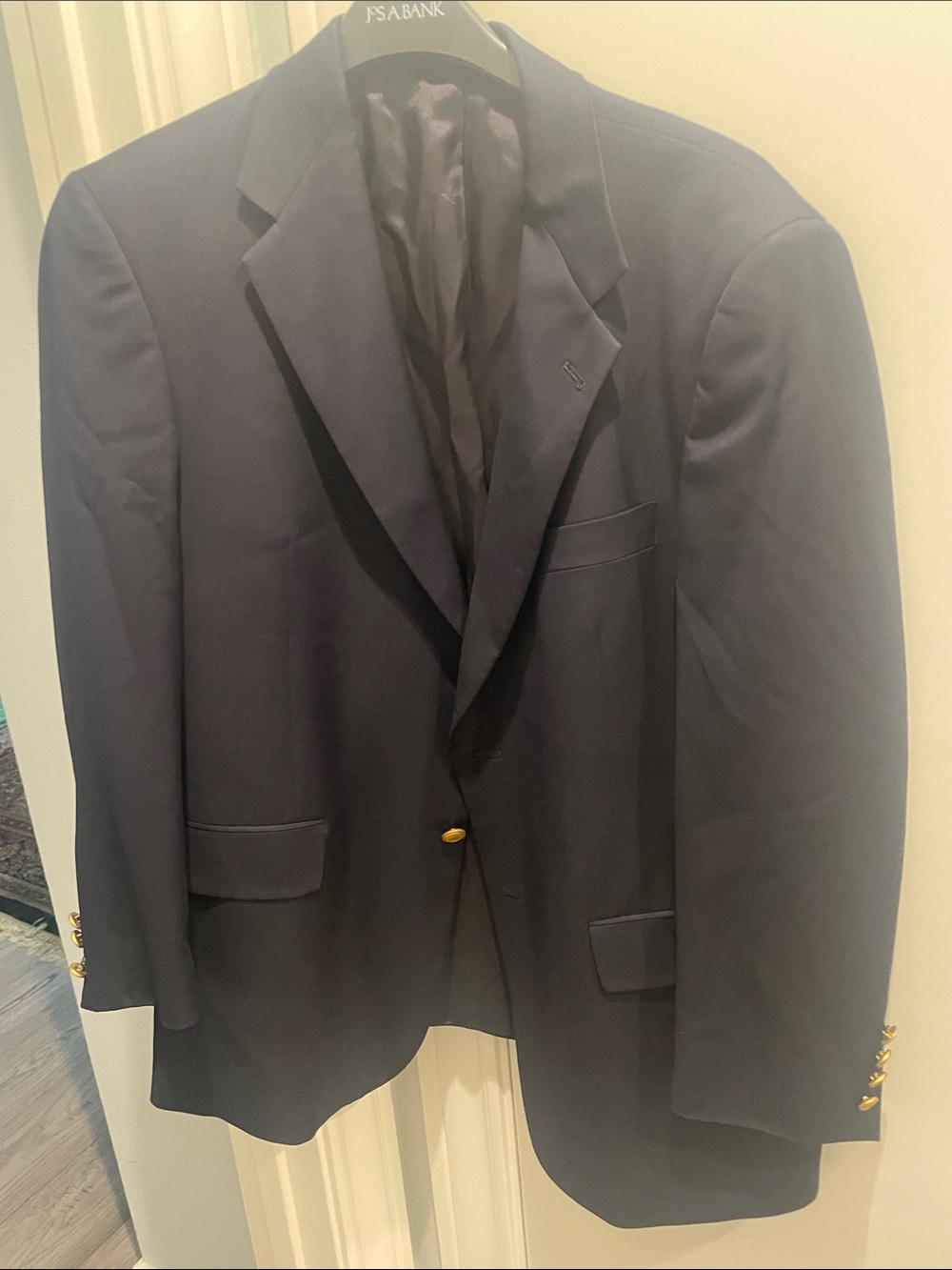 J. Crew Navy Sport Coat with Gold Buttons